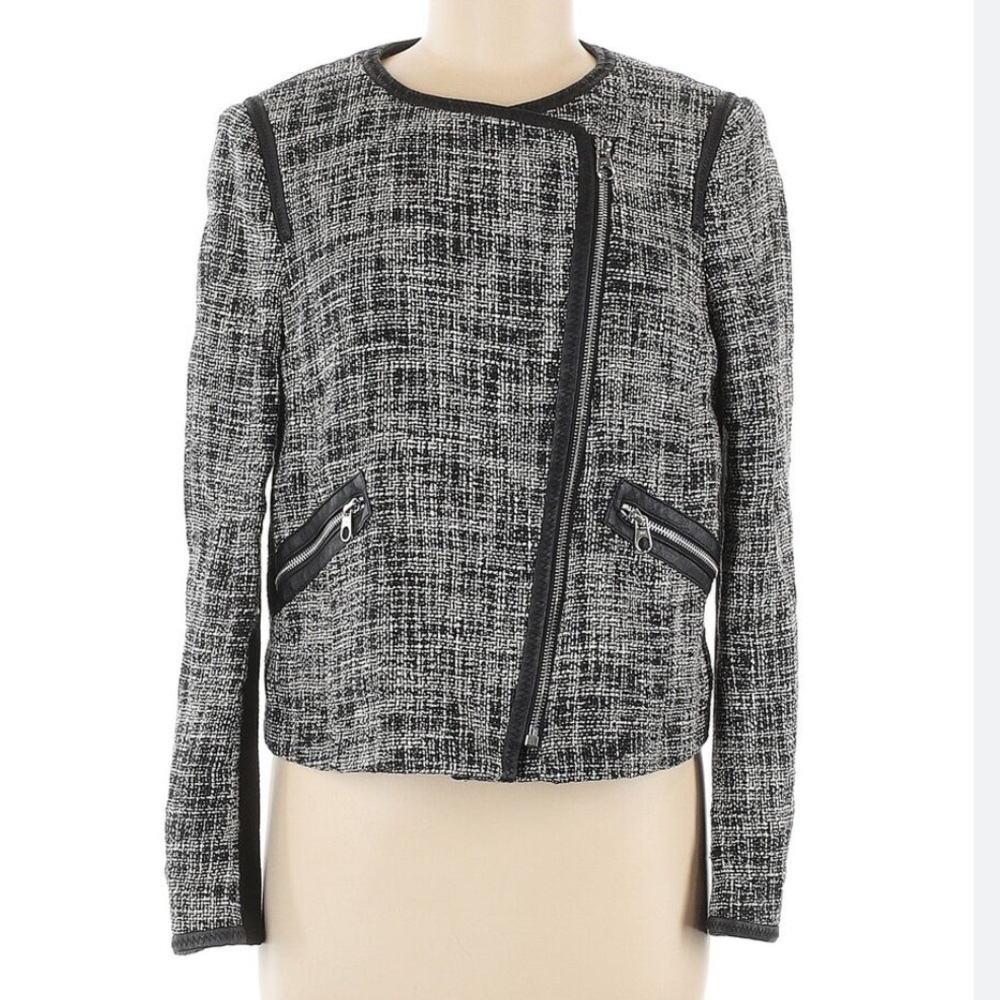 Karen Millen Black Tweed Blazer Jacket